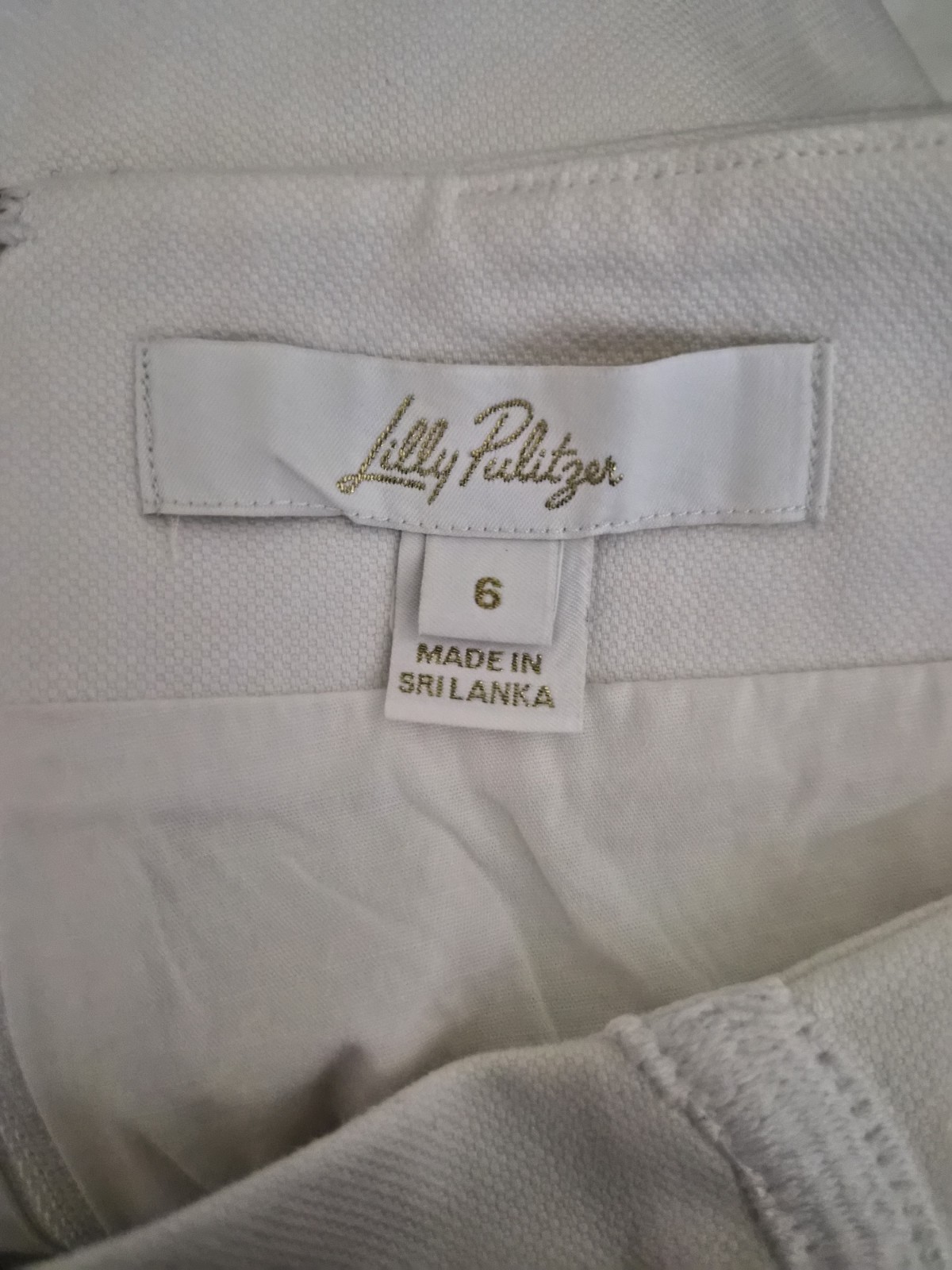 Lilly Pulitzer Michelina Mini Skort White Scallop Trim Golf Tennis Size 6