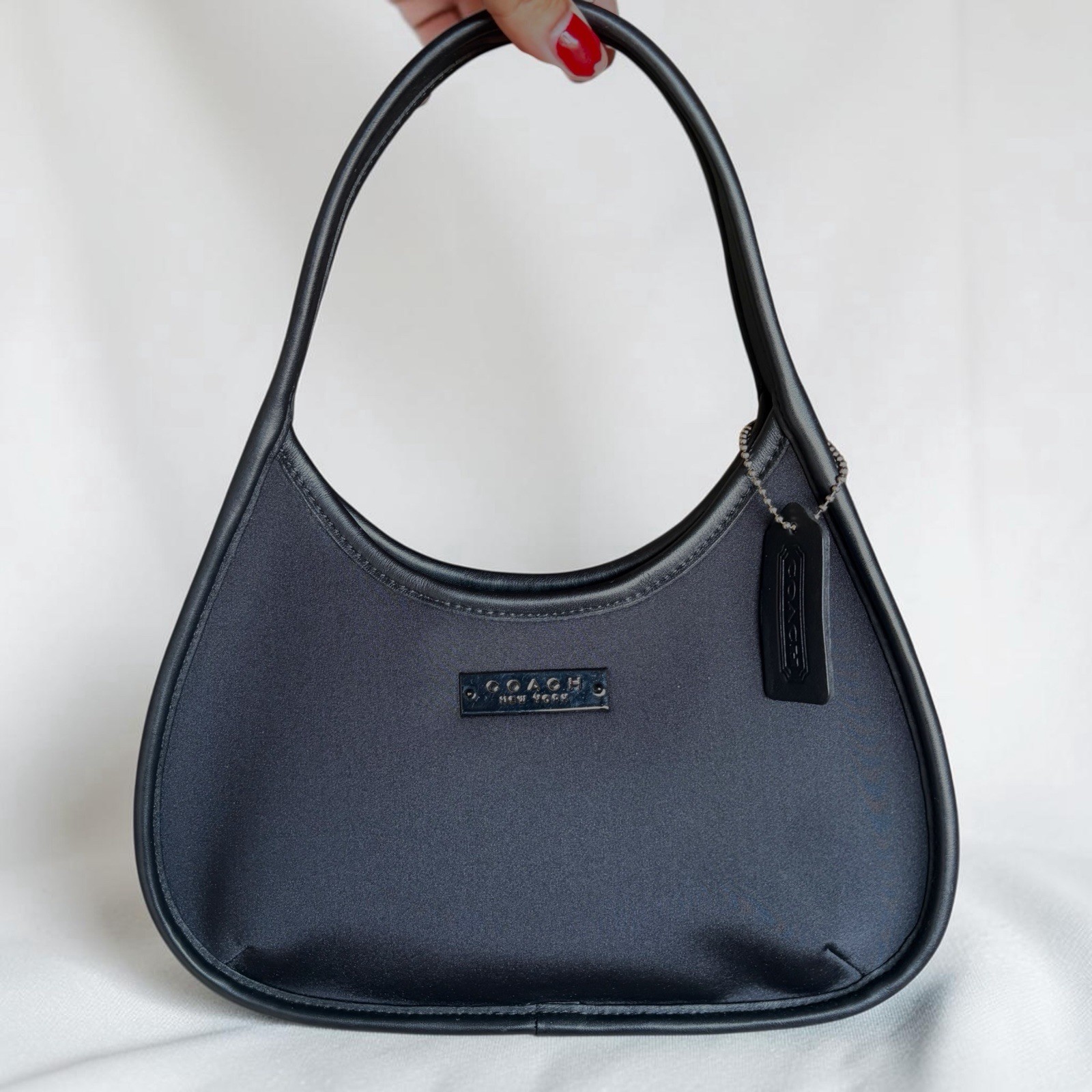 Coach Ergo Neoprene Shoulder Handbag Black Vintage Excellent Condition