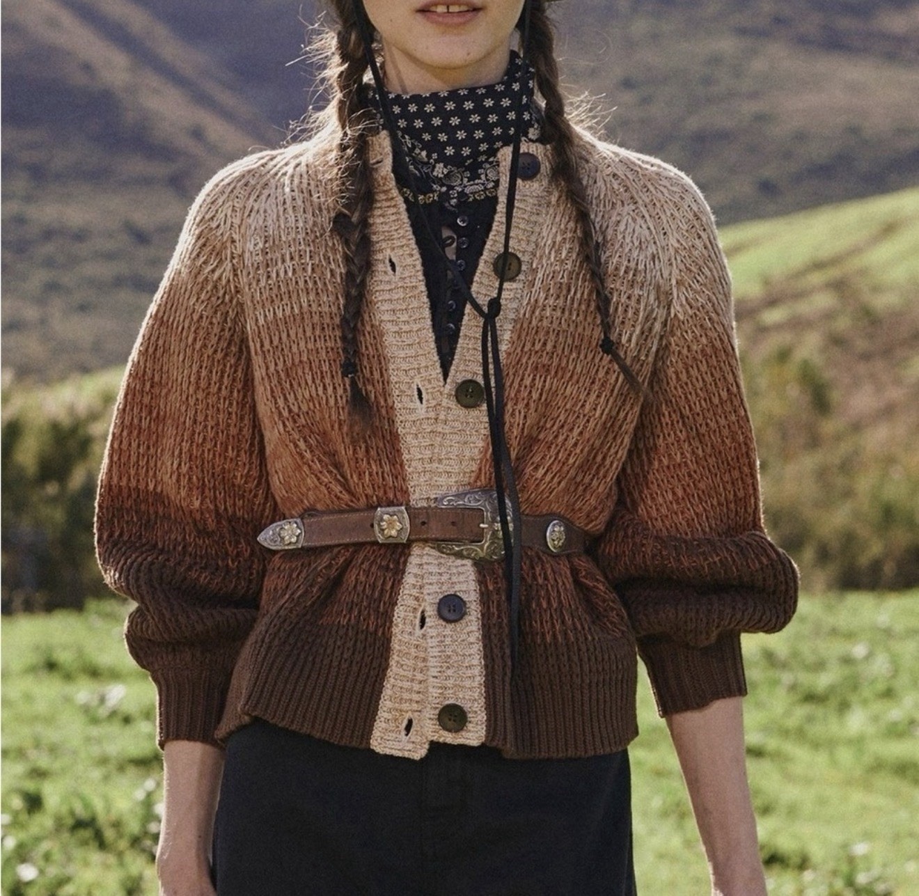 The Great The Dusk Cardigan In Marled Sunset Size 1 US Small