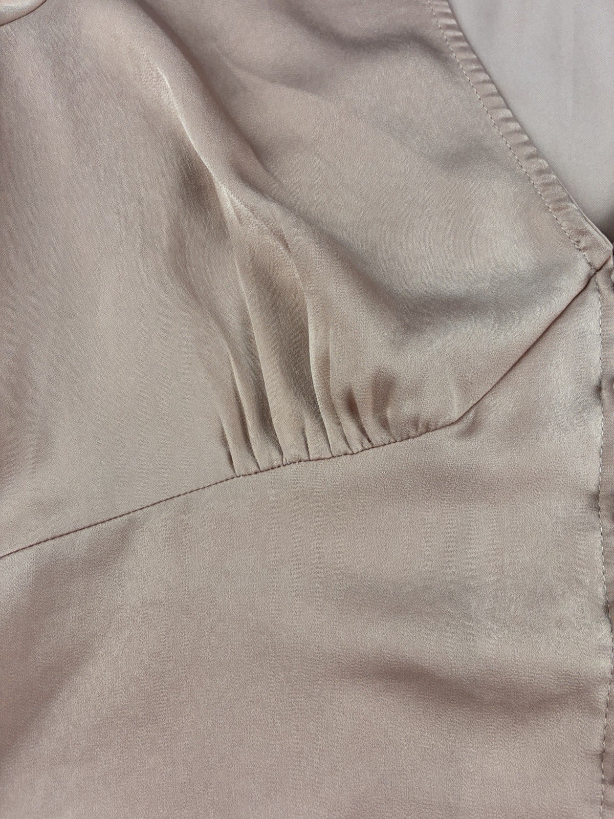 Dusty Rose Puff Sleeve Top V-Neck Button Cottagecore Romantic Regency Size M