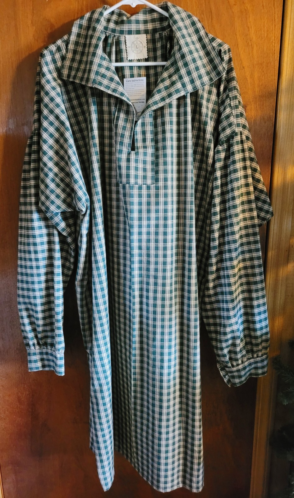 Mountain Man, Longhunter, Reenactor Shirt, Forest plaid, Large