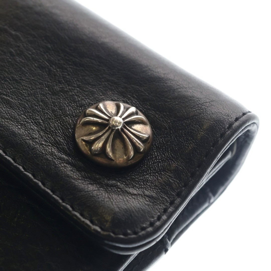 Chrome Hearts Big Spoon Crossbutton Leather Wallet Black Used 91b4d22b7c44f7f482