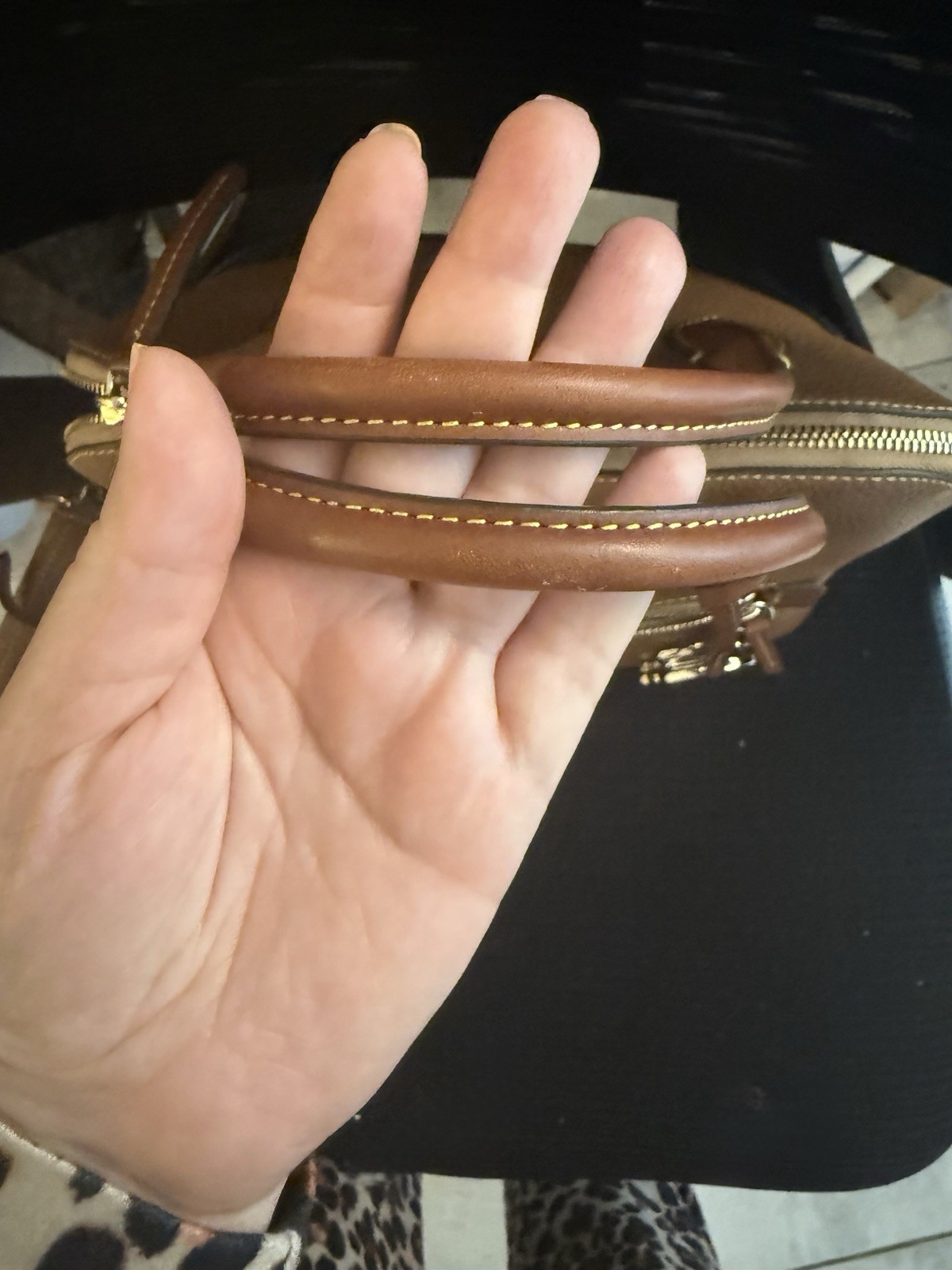 Dooney & Bourke Pebble Grain Domed Satchel Handbag with wallet and card case