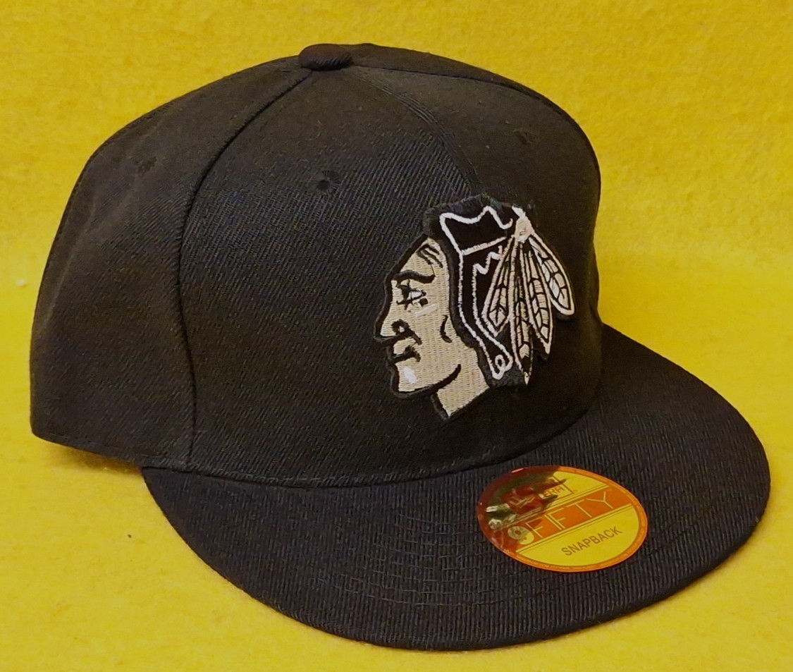 NHL Chicago Blackhawks Ice Hockey Team Black White Snapback Baseball Cap New