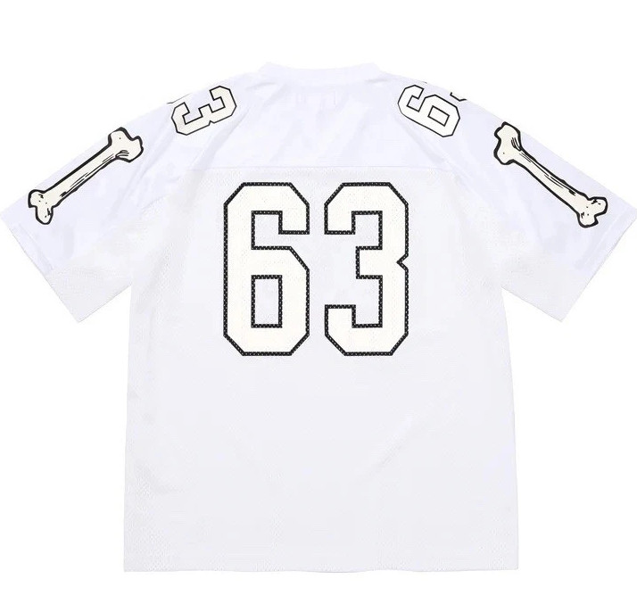 FW25 Supreme Bones Football Jersey Graphic Logo White New Size S-XL FreeShipping