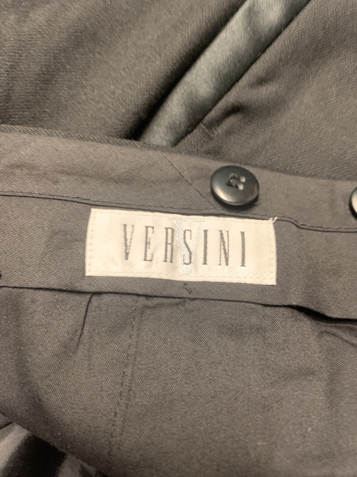 Versini Tuxedo & Cumberbun Black Size 52 Jacket 48 Pants 100% Worsted Wool