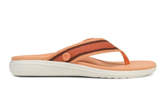 Vionic Beach Indigo Toe Post Sandal, Shell Coral Multi