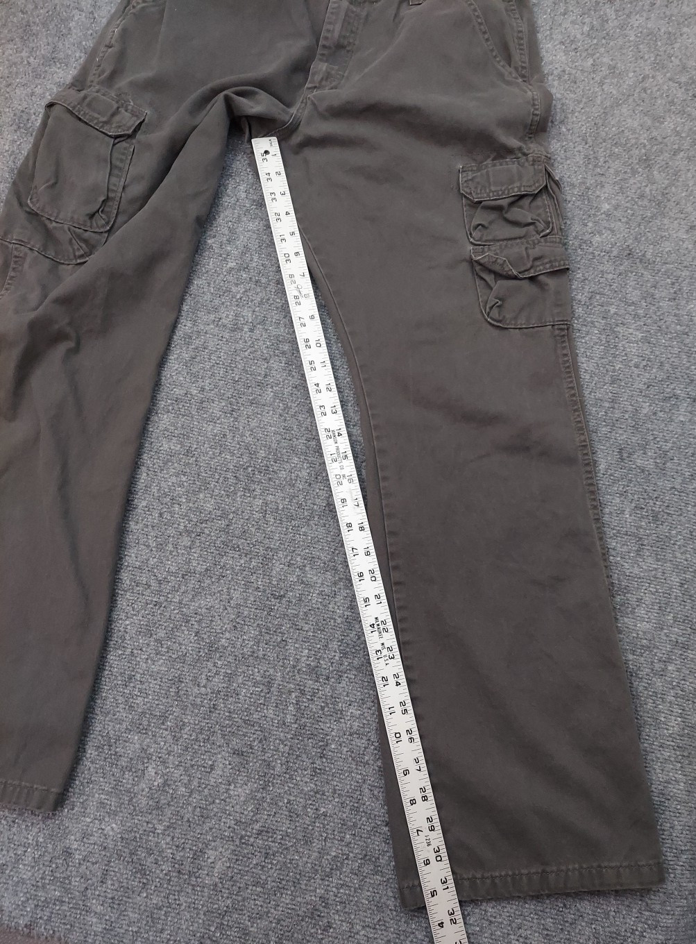 Wrangler Cargo Jeans Pants Mens 32×32 Gray Utility Outdoor Workwear Tag sz 34×34