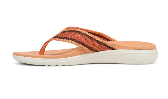Vionic Beach Indigo Toe Post Sandal, Shell Coral Multi