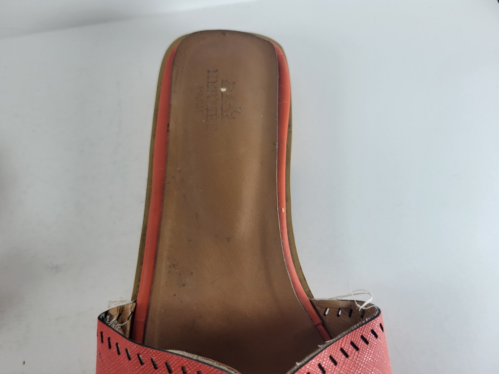 Hermes Patent Epsom Perforated Oran Sandals Woman’s Size 38 (About 8 US)