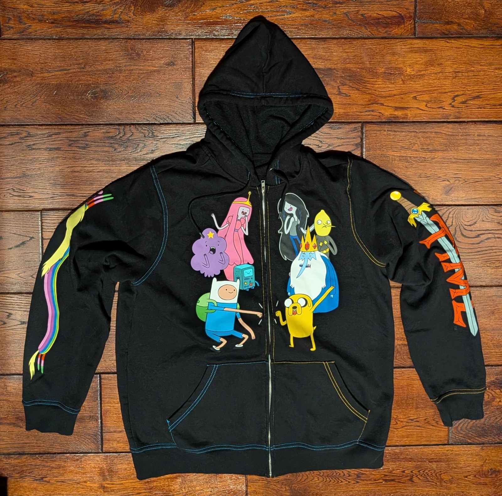 Adventure Time Cartoon Network Hot Topic Full Zip Hoodie Sweatshirt Men’s XL