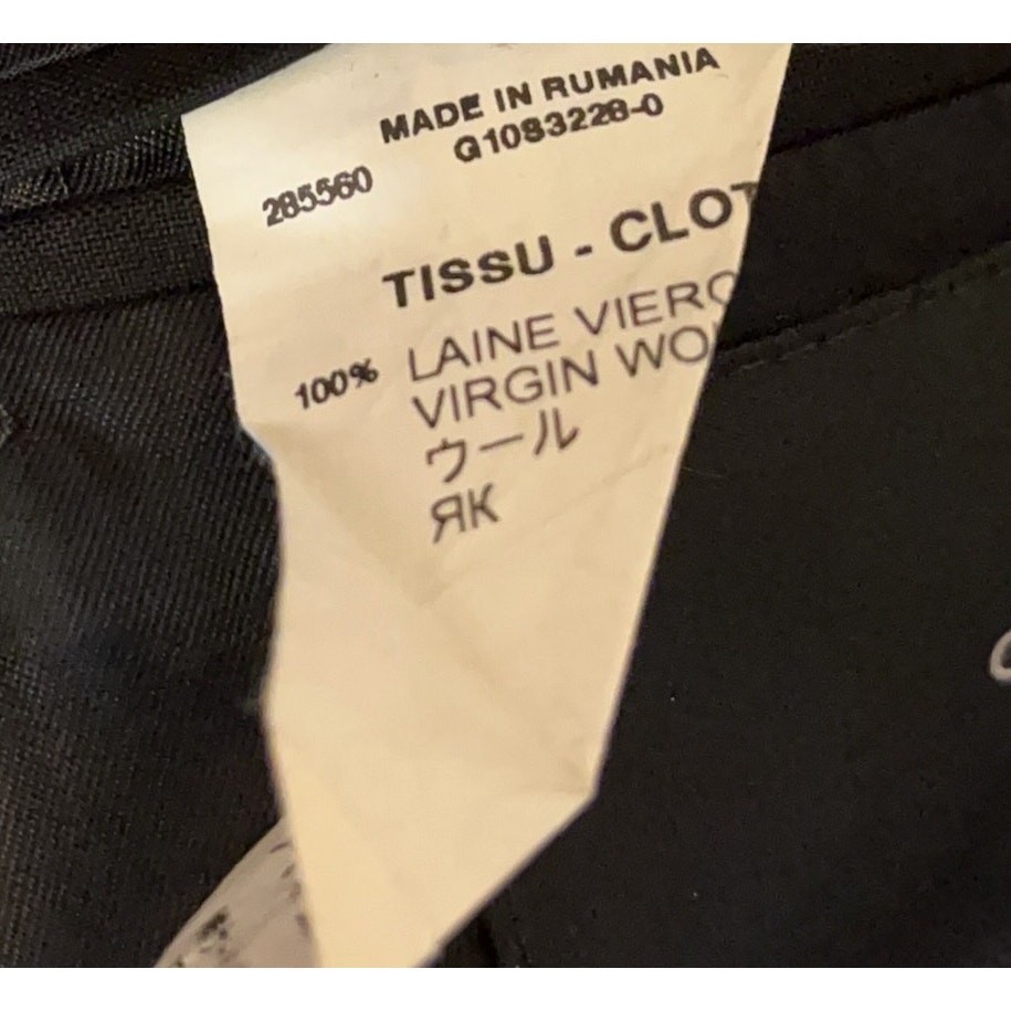 Vintage, Givenchy Paris, Black Virgin Wool Jacket, Size: 46