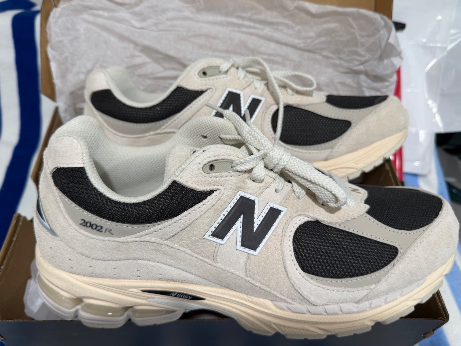 New Balance 2002R (Size 10 Men) Arid Stone/Black Coffee (RARE COLOR)!!!