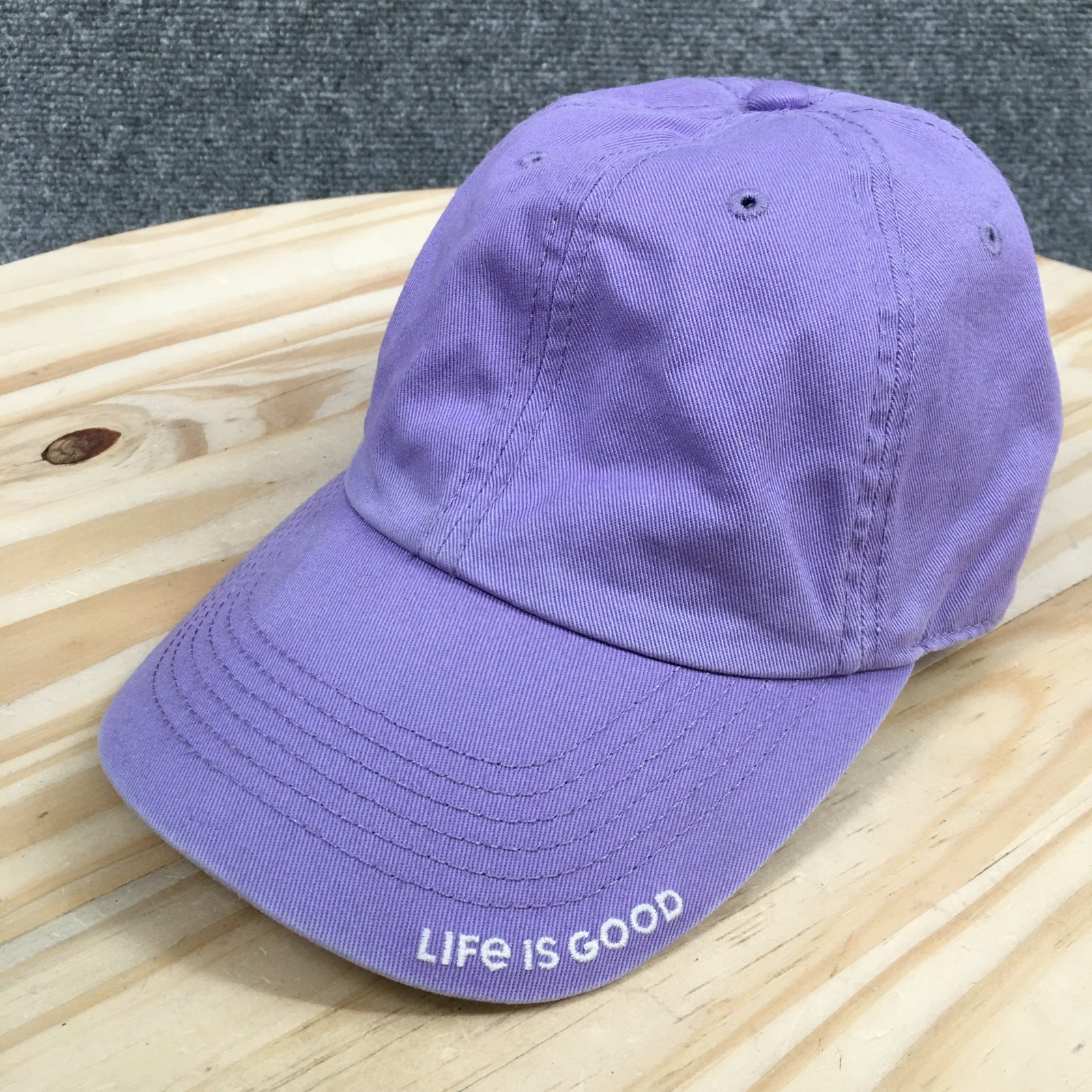 Life Is Good Keep It Simple Baseball Cap Womens One Size Curved Brim Purple