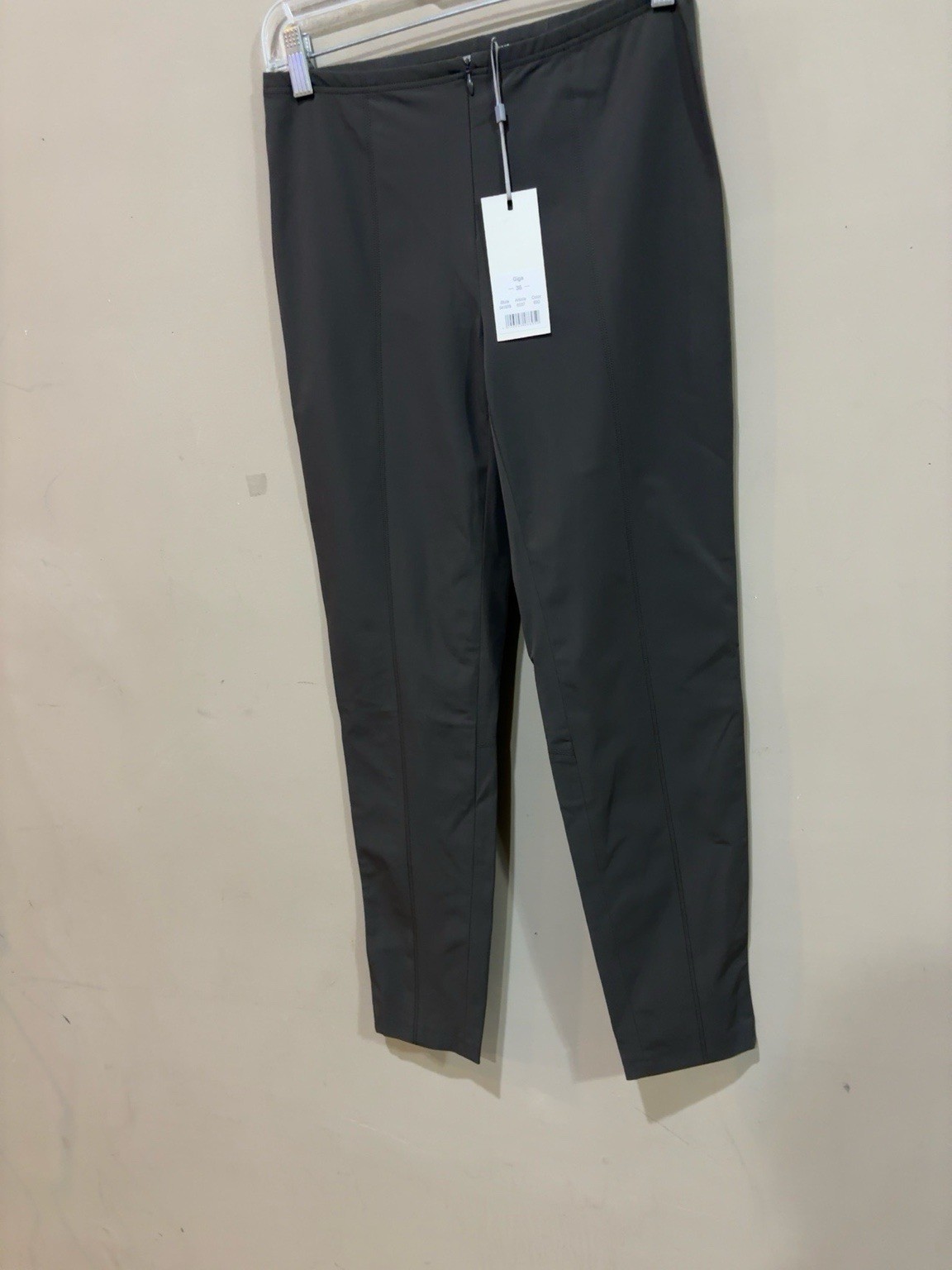 Raffaello Rossi Giga Pants NWT EU 36 US 4 Gray Stretch Pull On Slim Trousers