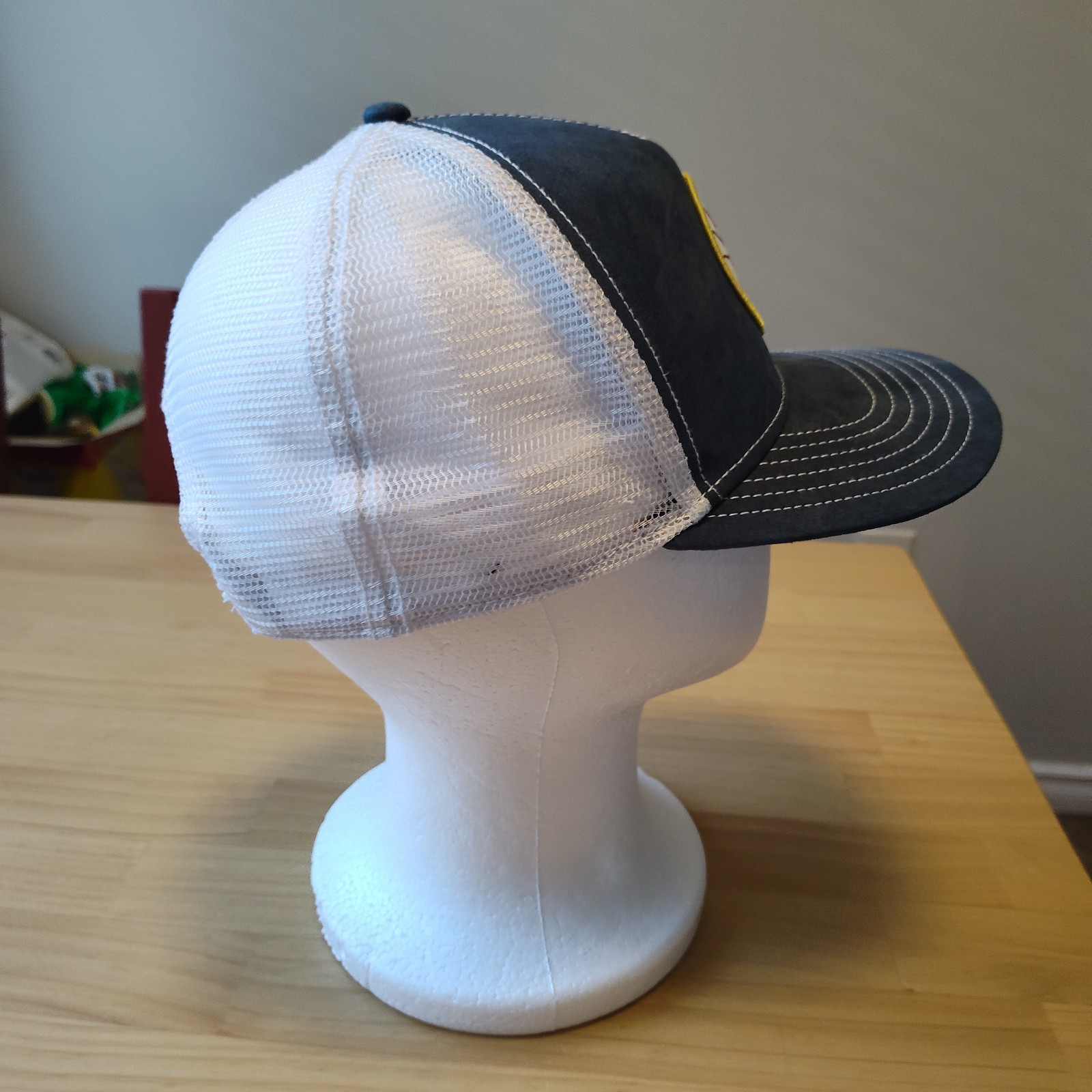 Viva Pistil Trucker Blue and White Snapback Hat Cap