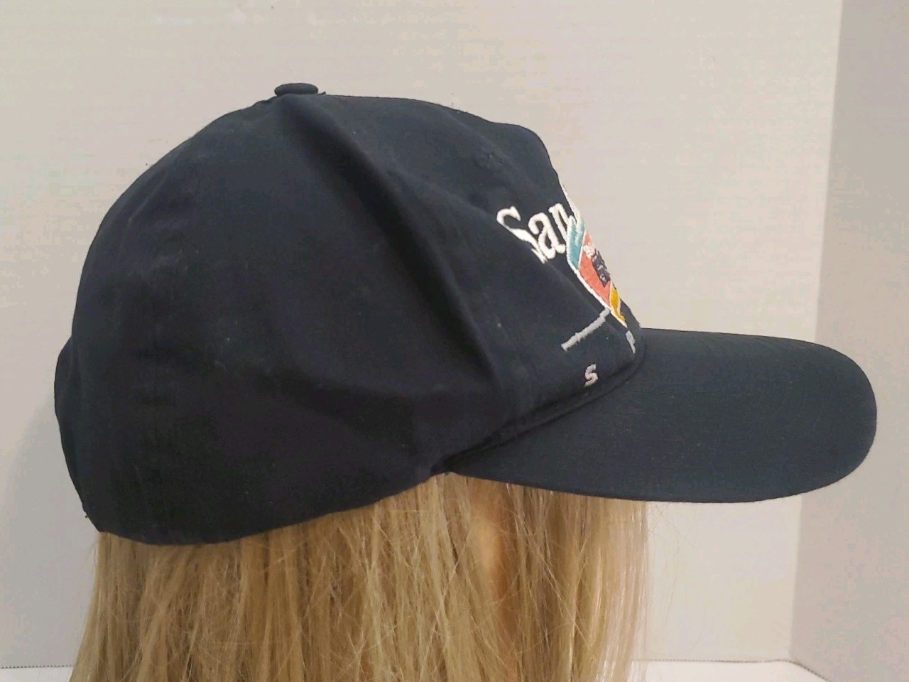VTG San Antonio Spurs NBA Logo Black Adjustable Snapback Hat Cap Twins 90s