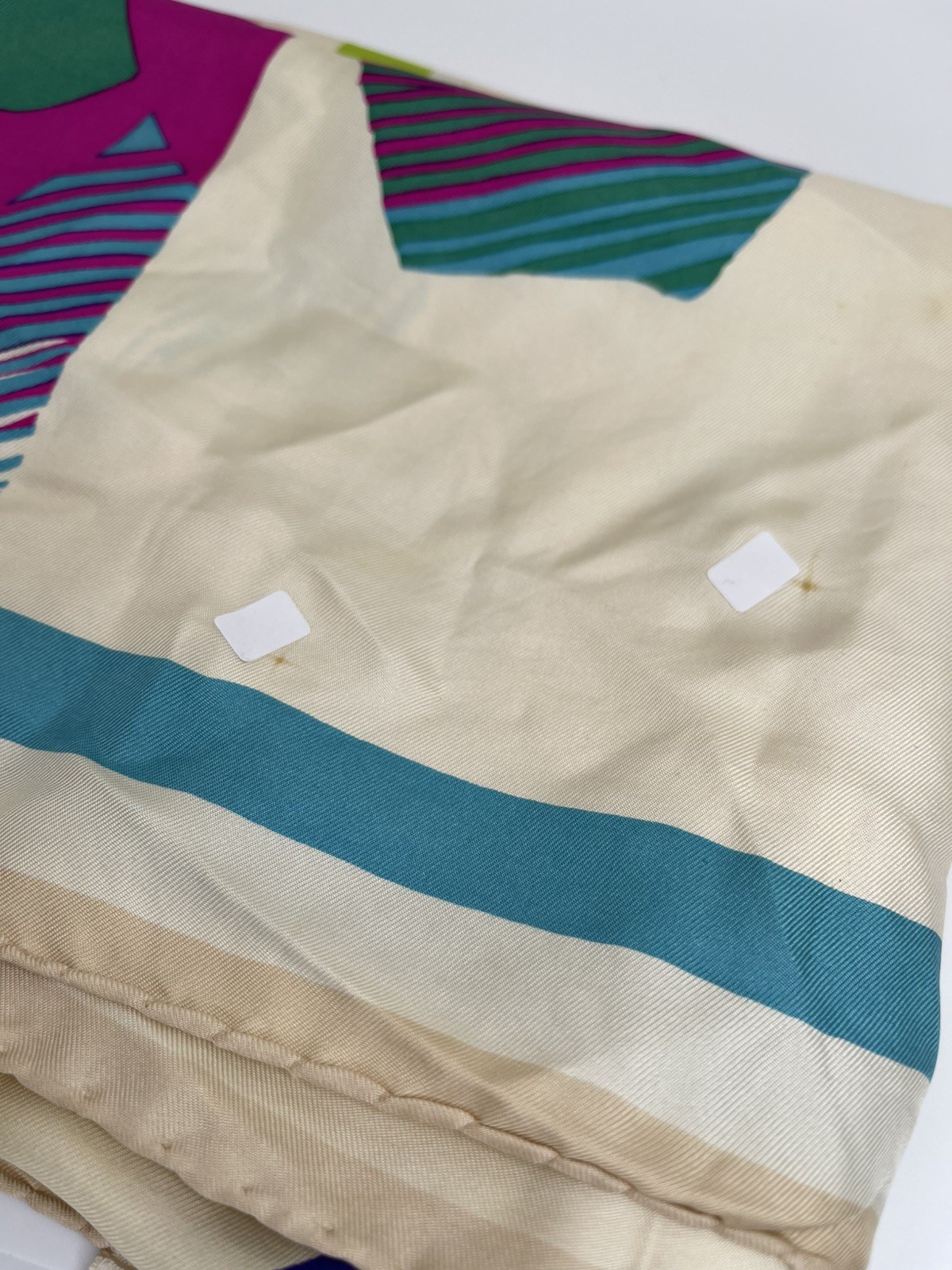 Authentic Vintage Christian Dior 100% Silk Scarf Made in Italy Floral 1980s /100