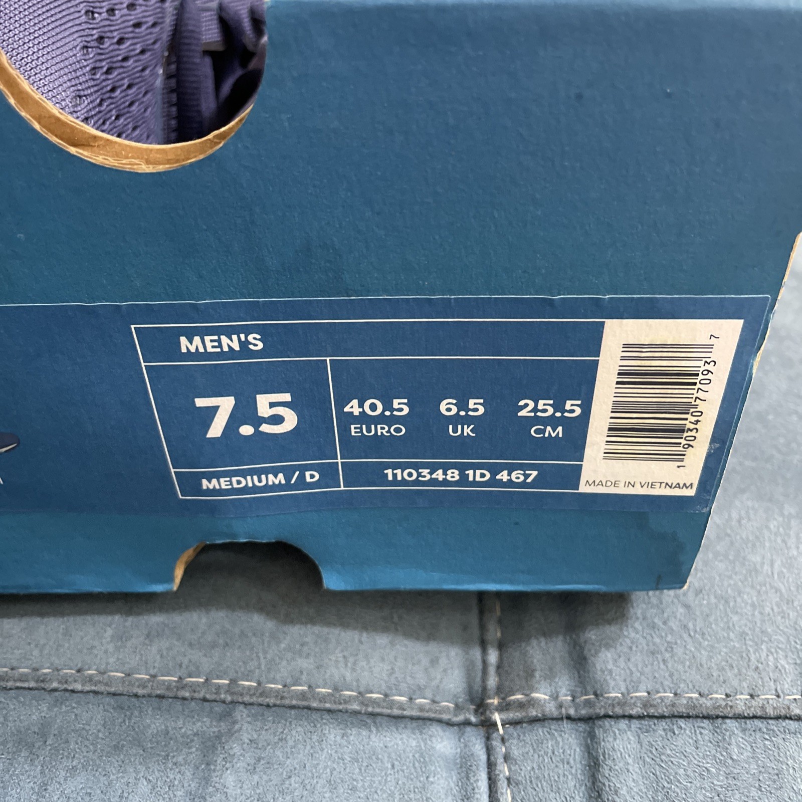 Brooks Ghost 13 M 7.5 / W 9 Running Shoe Blue Gray Cushion Neutral 110348 1D 467