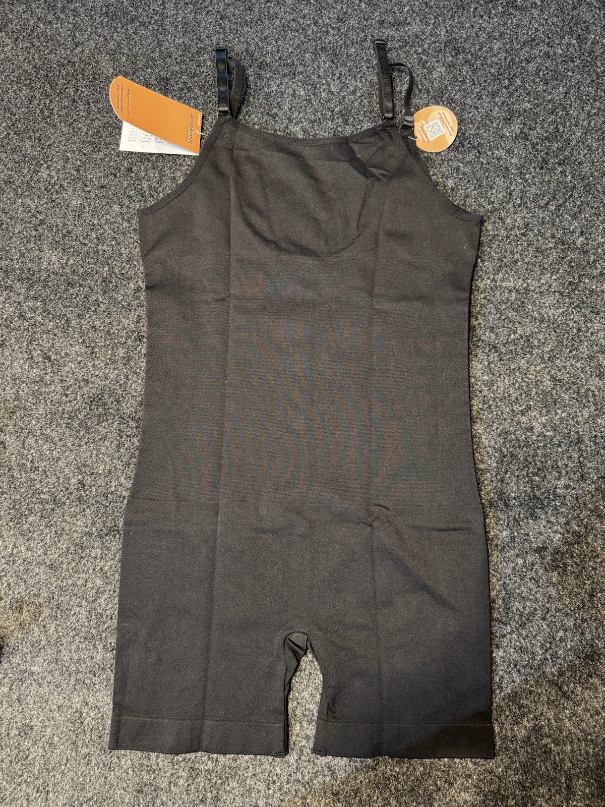 SHAPERMINT Open Bust Bodysuit / Shaper Shorts Black Womens Size XL