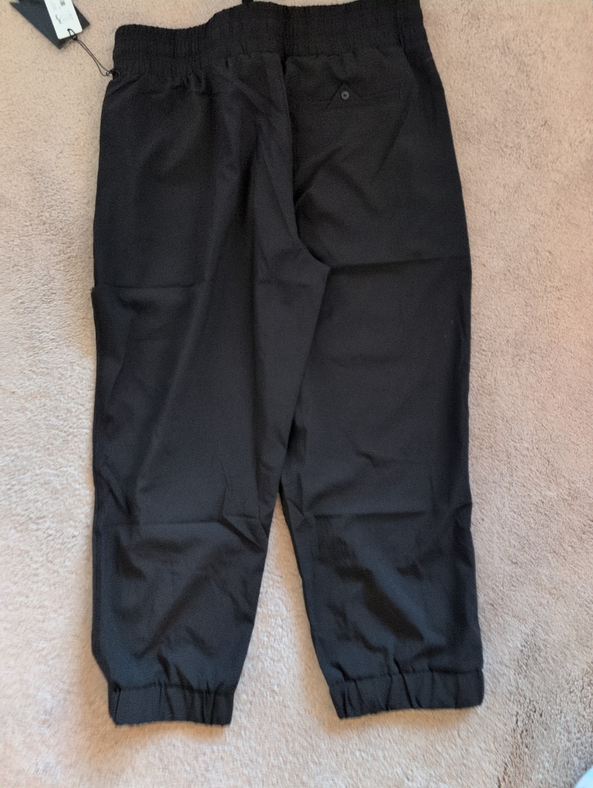 Kyodan Black Capri Pants G/L Polyester/Spandex Drawstring Stretch NWT Free Ship