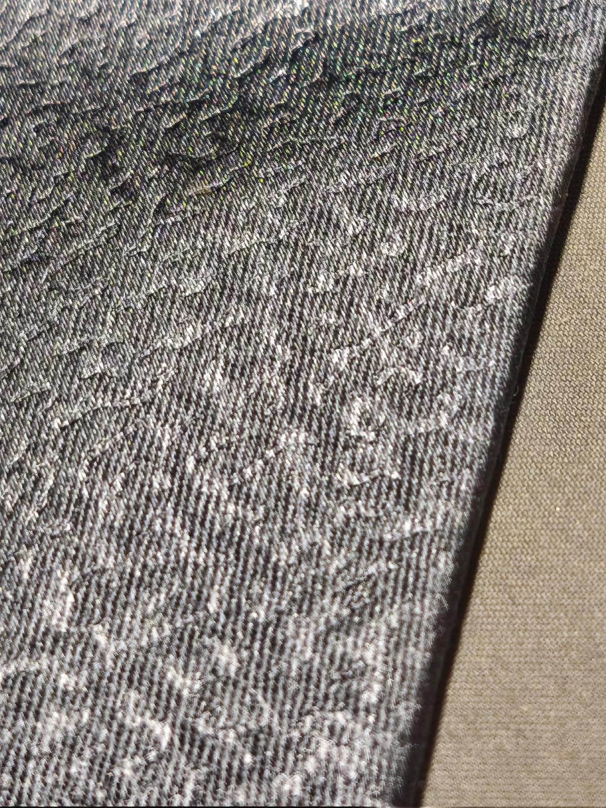 Women’s Karan NY – Solid Color Grey Silk Leather Effect Tie Made In USA