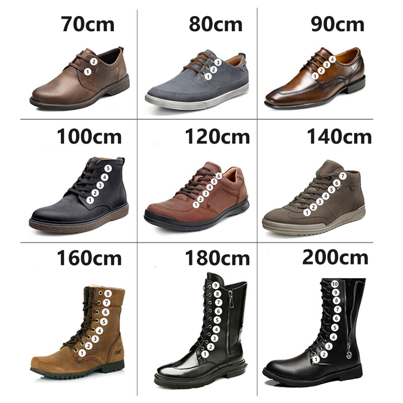 Flat Waxed Shoelaces Leather Shoe Boots Laces Unisex Strings 70-200cm Length