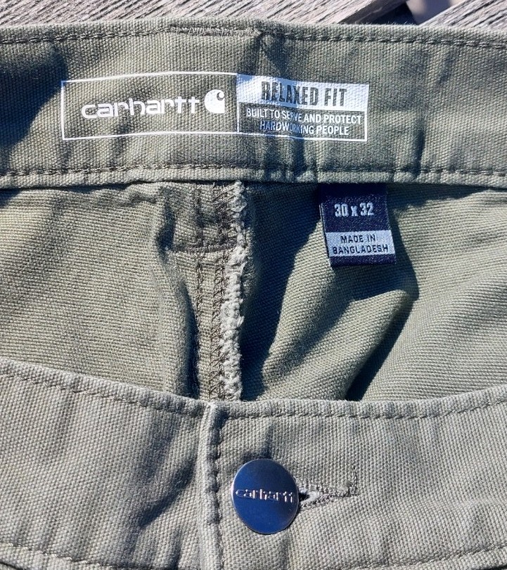 Carhartt Men’s Double Knee Pants Green, Relaxed Fit 30×32 (Barely Used)