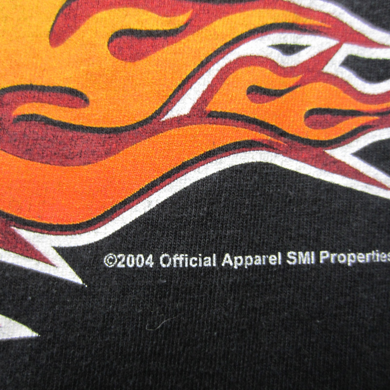 VTG Las Vegas Speedway Racing Shirt Mens Large Black Flames 90s Y2K Long Sleeve