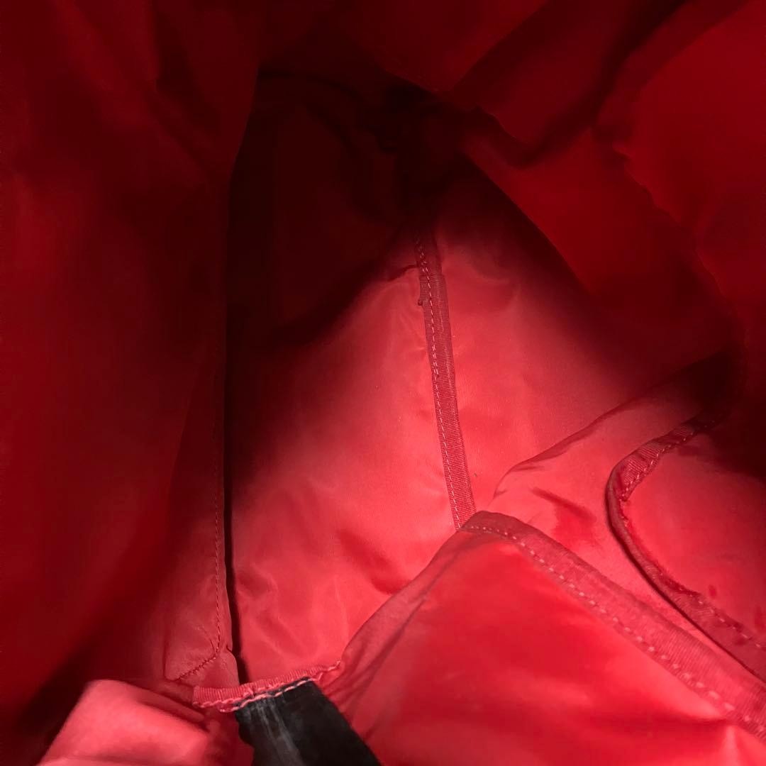 Porter L-Fine Ils Rucksack Backpack Nylon Polyester Black Red Used