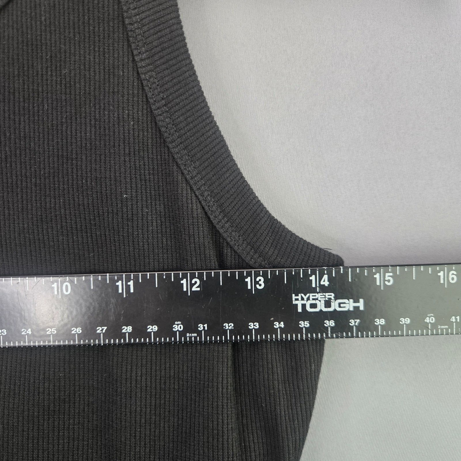 Unbranded Tank Top Ribbed Racerback Built-in Bra Size M Black Basic Minimalist