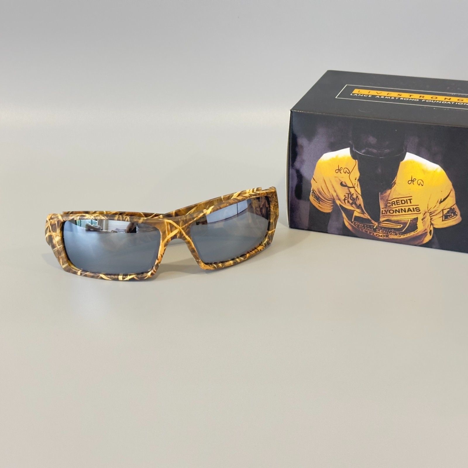 Oakley Gascan Polarized Sunglasses OO9014 Woodgrain Frame Grey Polarized Lens