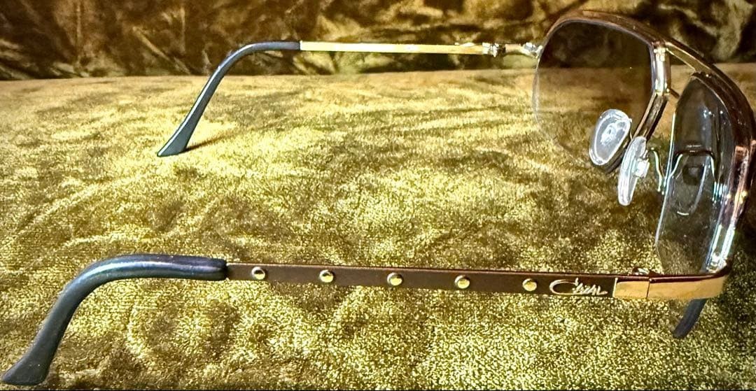 Authentic CAZAL 9028 Aviator Sunglasses Gold Studded Made in Germany