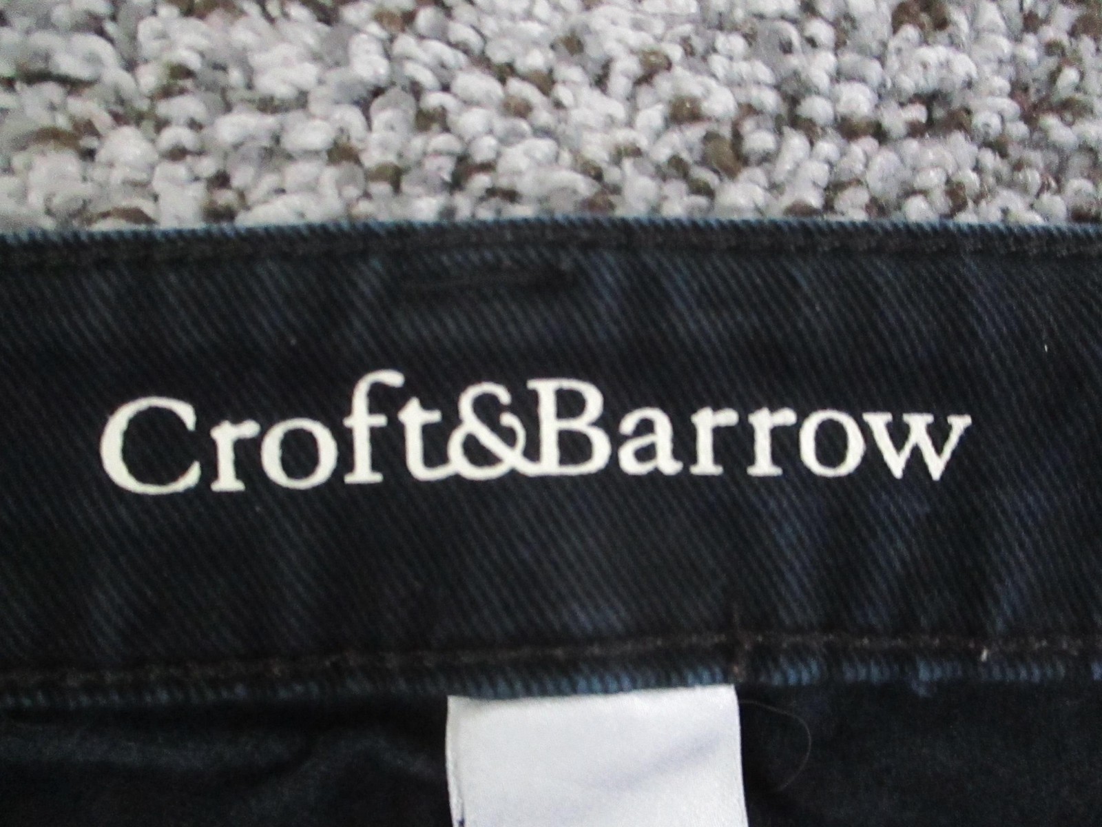 Croft & Barrow Classic Straight Leg Jeans Womens 4 Short Blue Dark Stretch 28×28