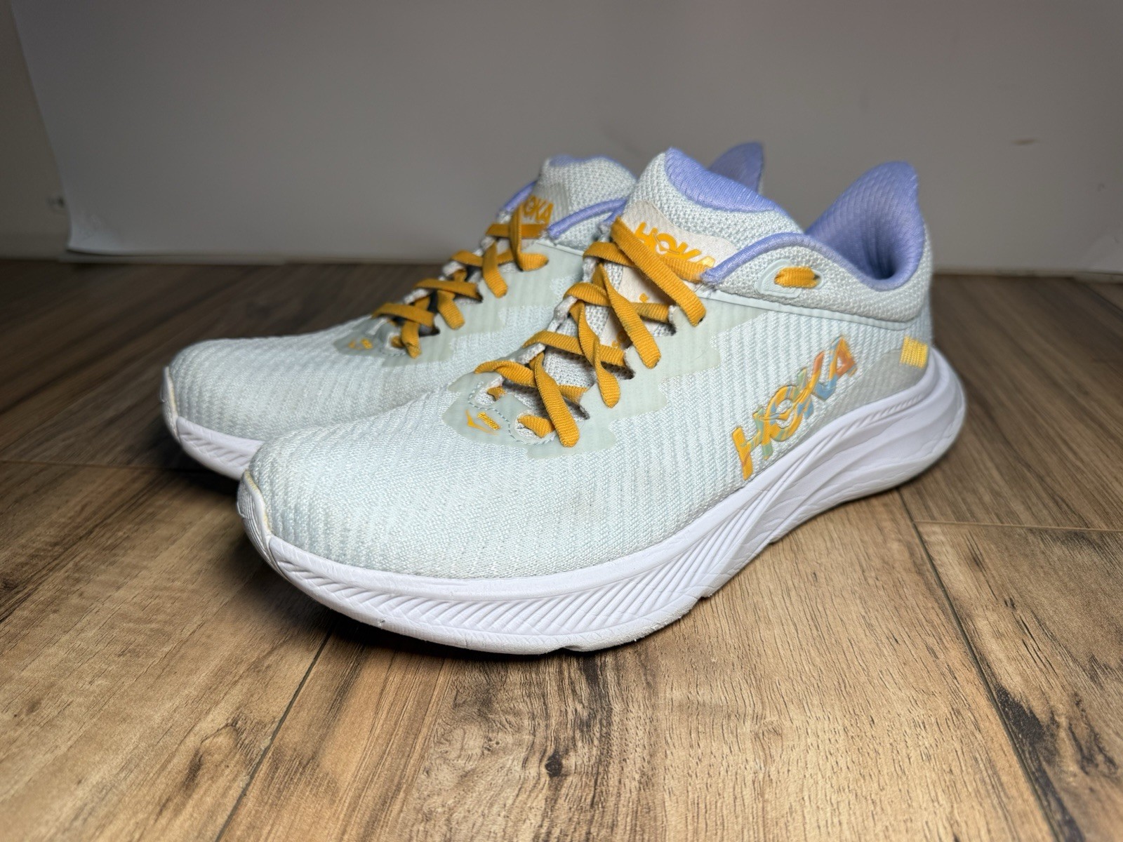 Size 9.5 B Hoka One One HOKA Solimar Ice Flow Amber Yellow Green Woman’s Shoes