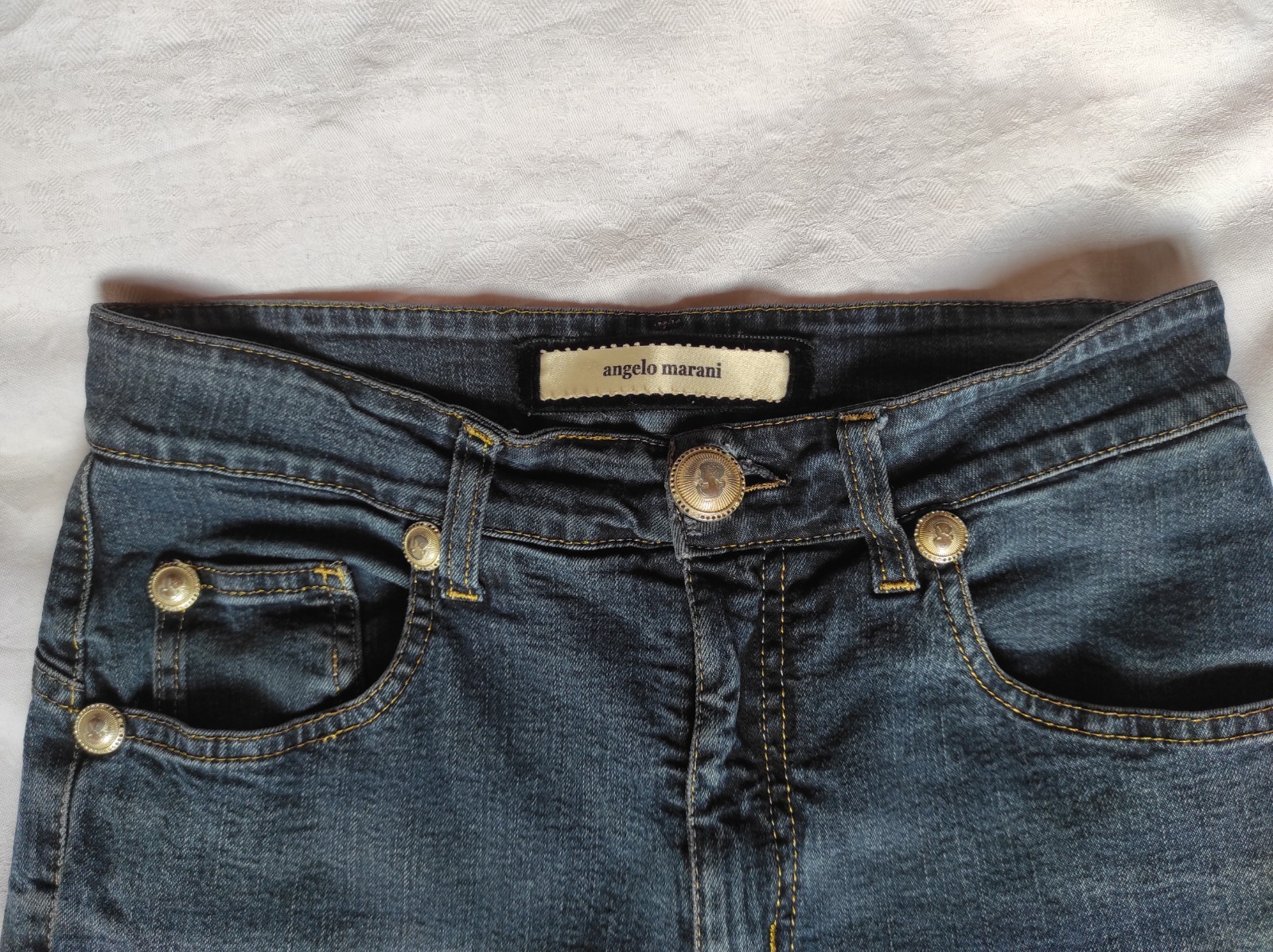 Angelo Marani Premium Italian Denim Jeans Gold Details Size IT 40 / EU 36 S