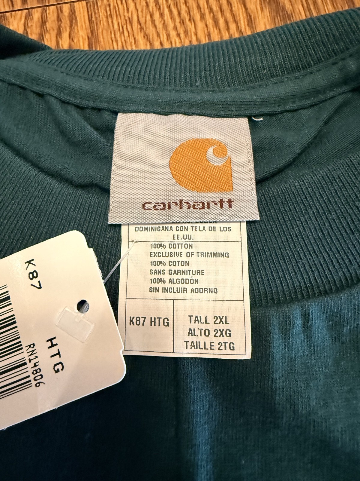 Carhartt Men’s Hunter Green Workwear Short Sleeve T-shirt