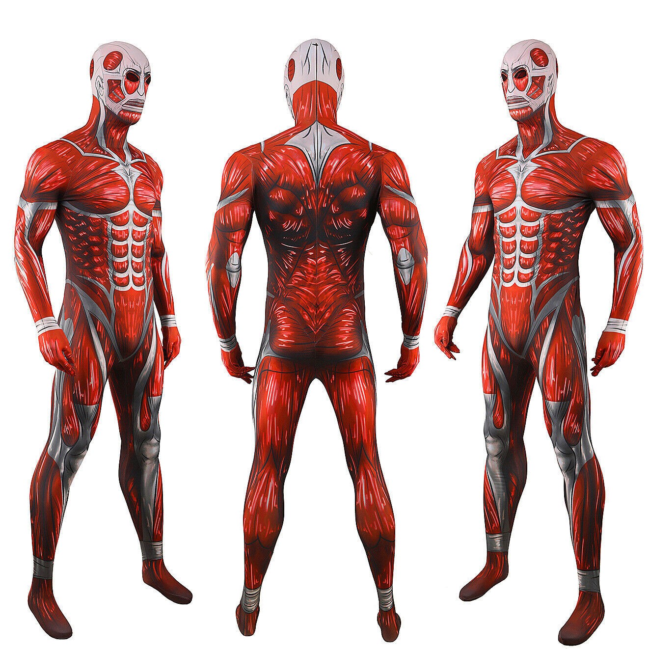 The Muscle Jumpsuit Colossal Titan Superhero Bodysuit Costume Cosplay Halloween