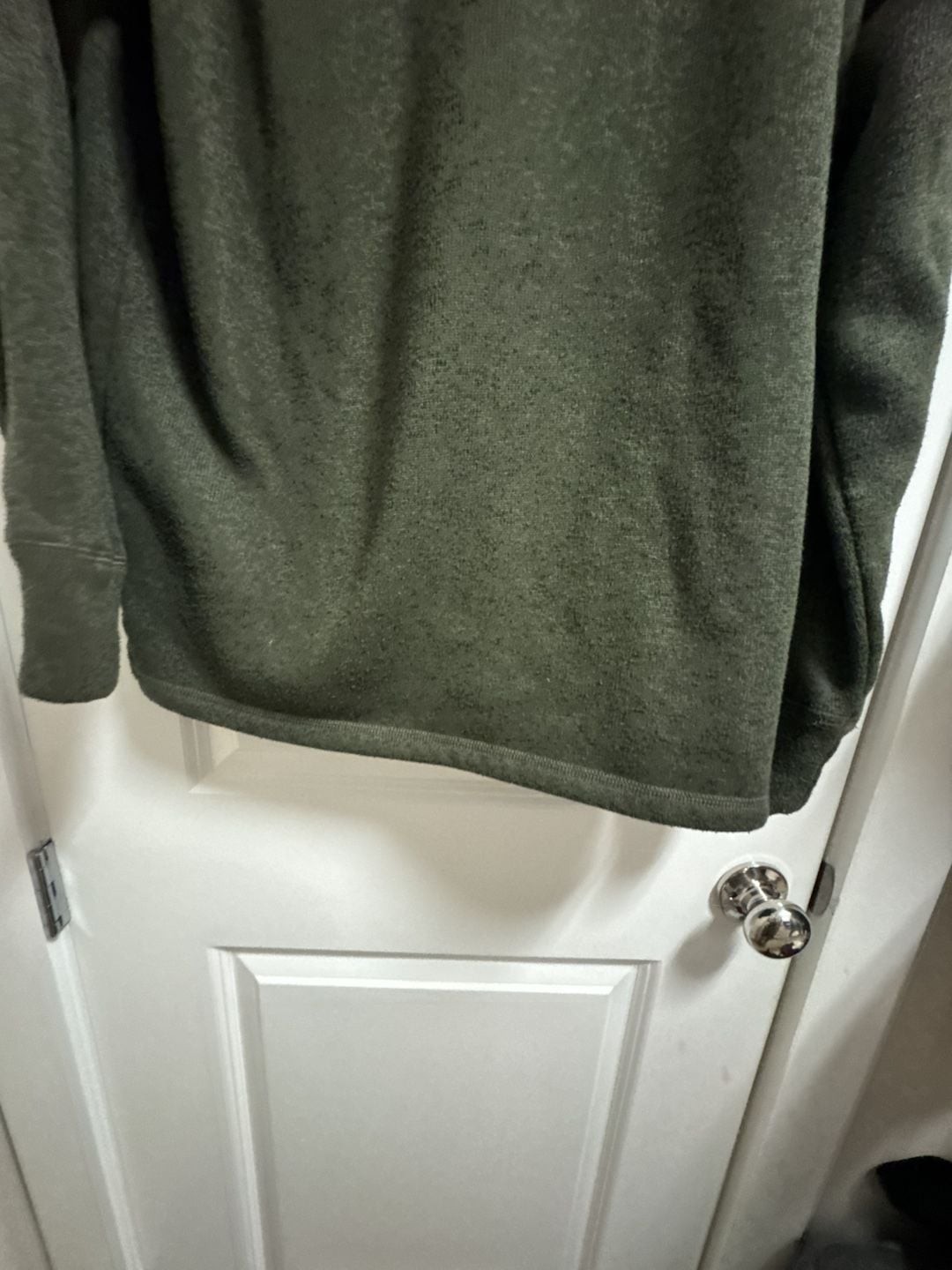 Eddie Bauer Men’s Olive Green Fleece 1/4 Zip Pullover