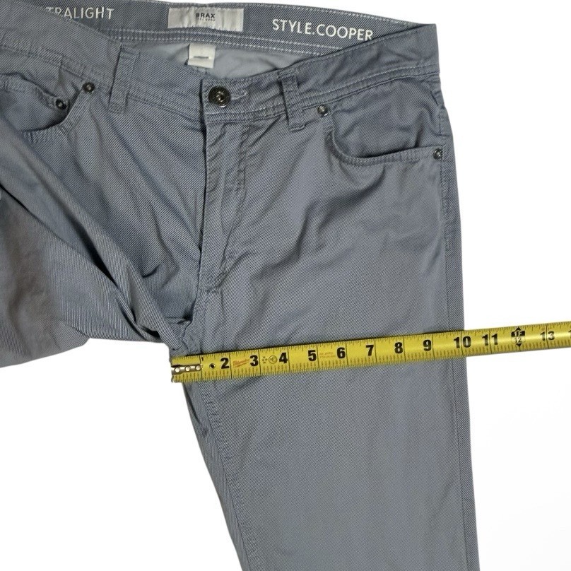 BRAX Cooper Ultralight Men’s Pants Gray Micro Print Stretch 31×32 EU 46
