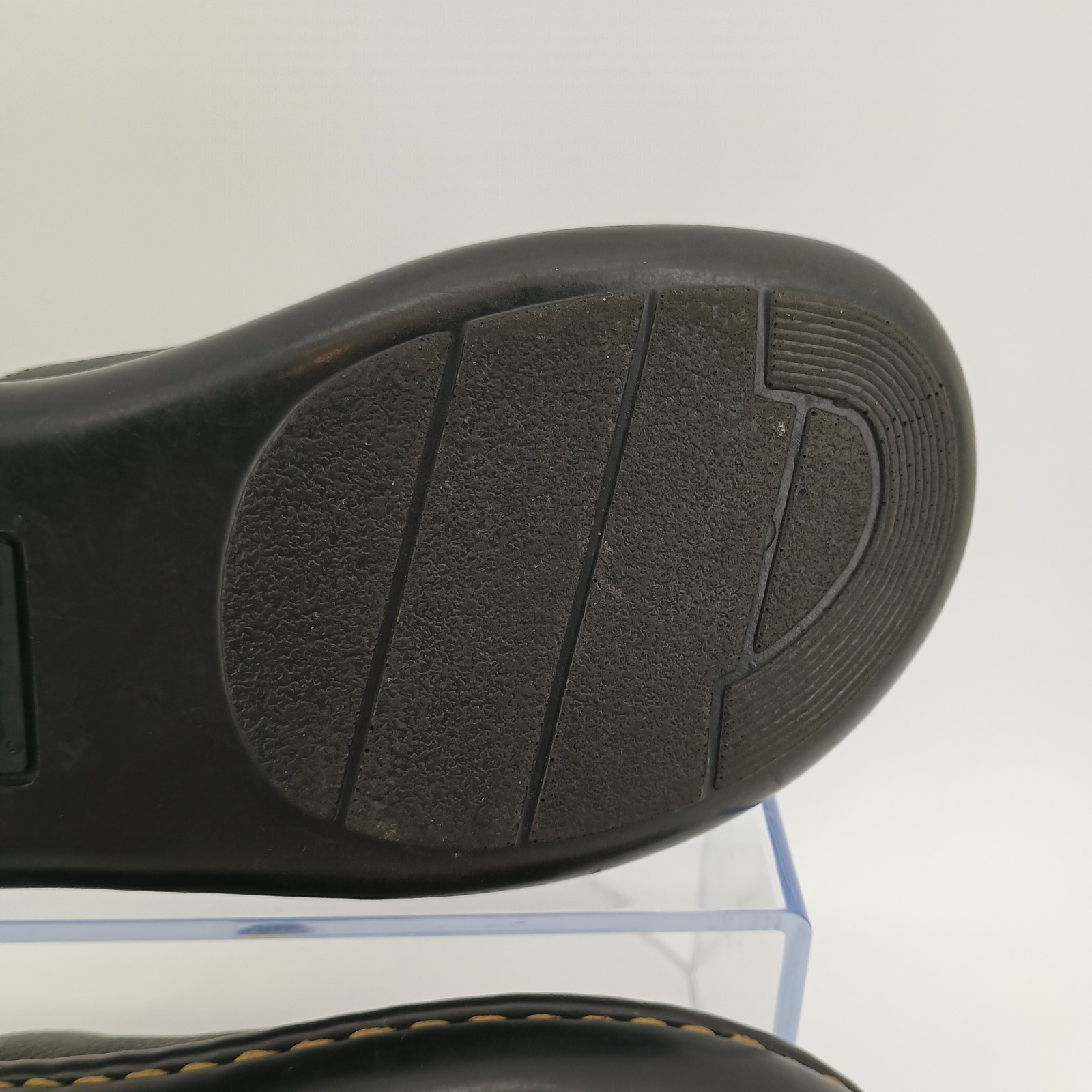 Børn Women’s Leather Slide Sandals 7 M Black Comfort Wedge B4585