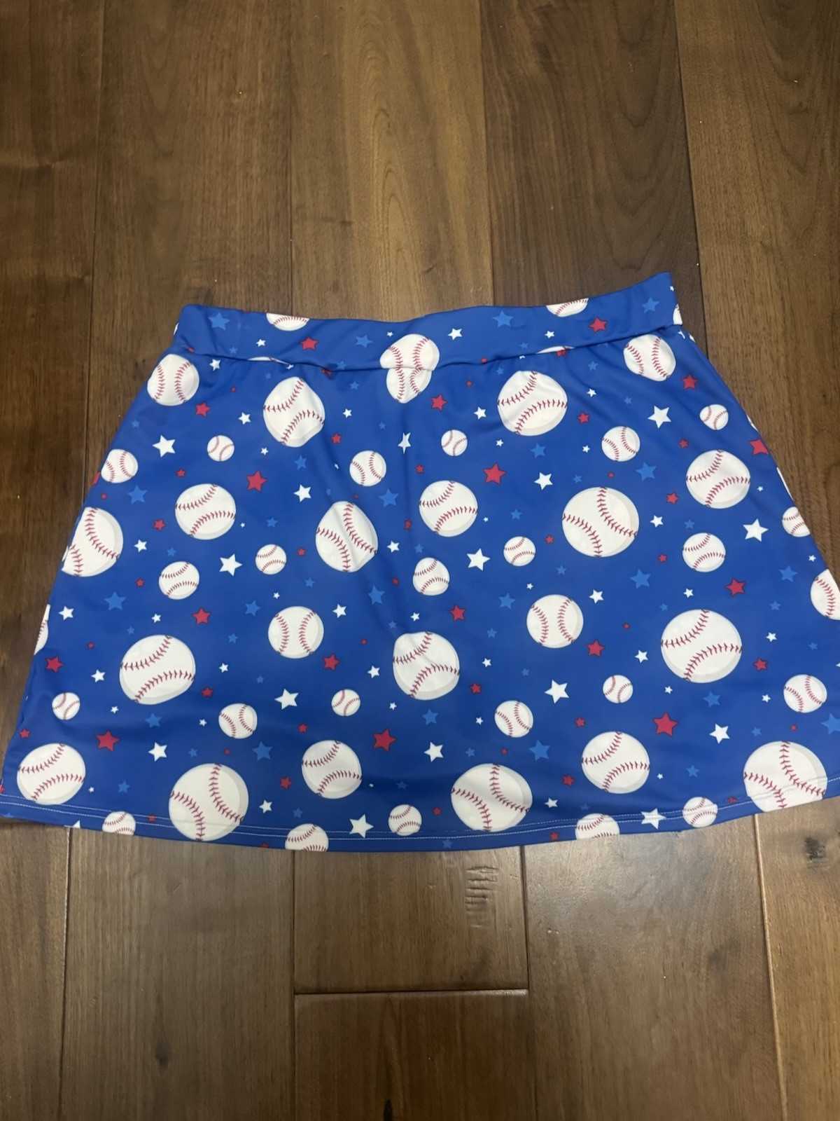 Women’s Size Small Regular Pull-On Stretch Skort w/ Pocket Blue Baseball Skirt