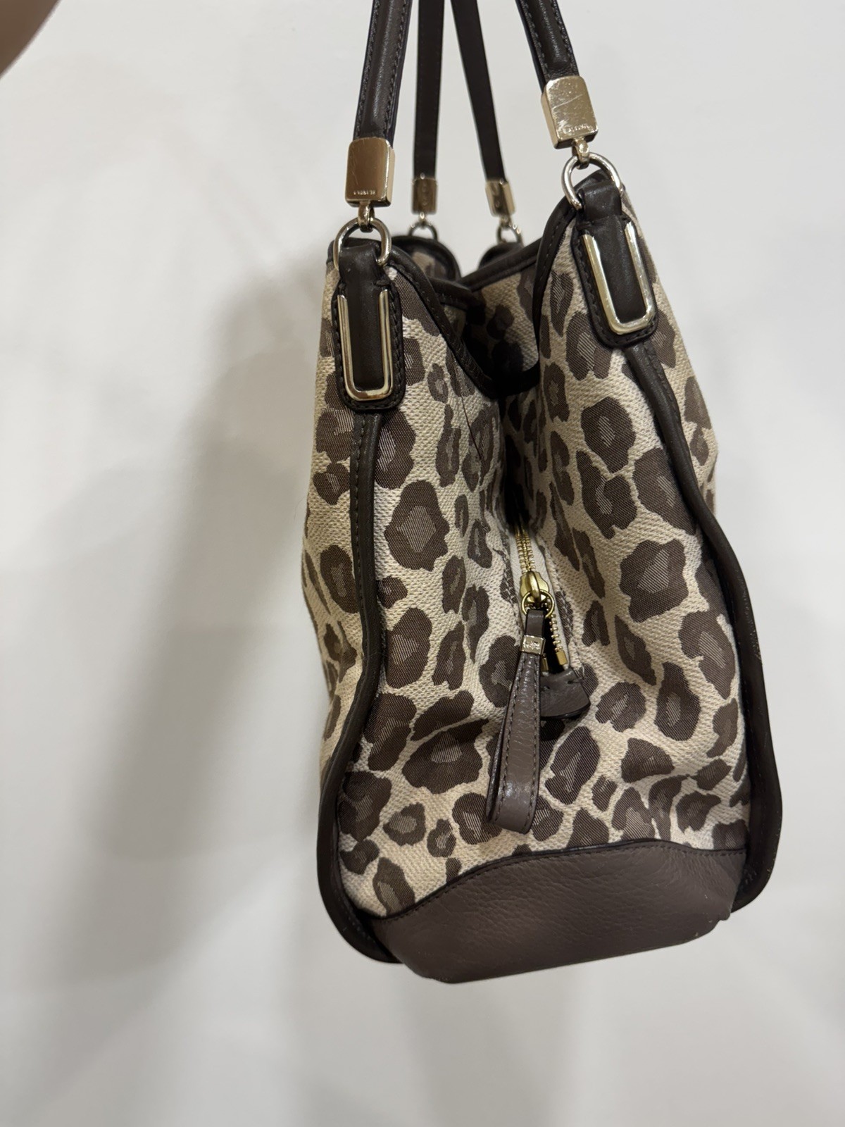 Coach Madison Phoebe Ocelot Print Shoulder Bag