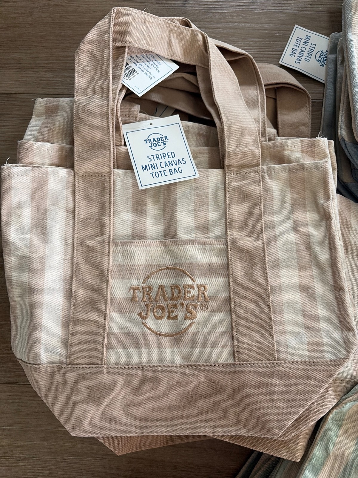 Trader Joe’s Striped Mini Canvas Tote