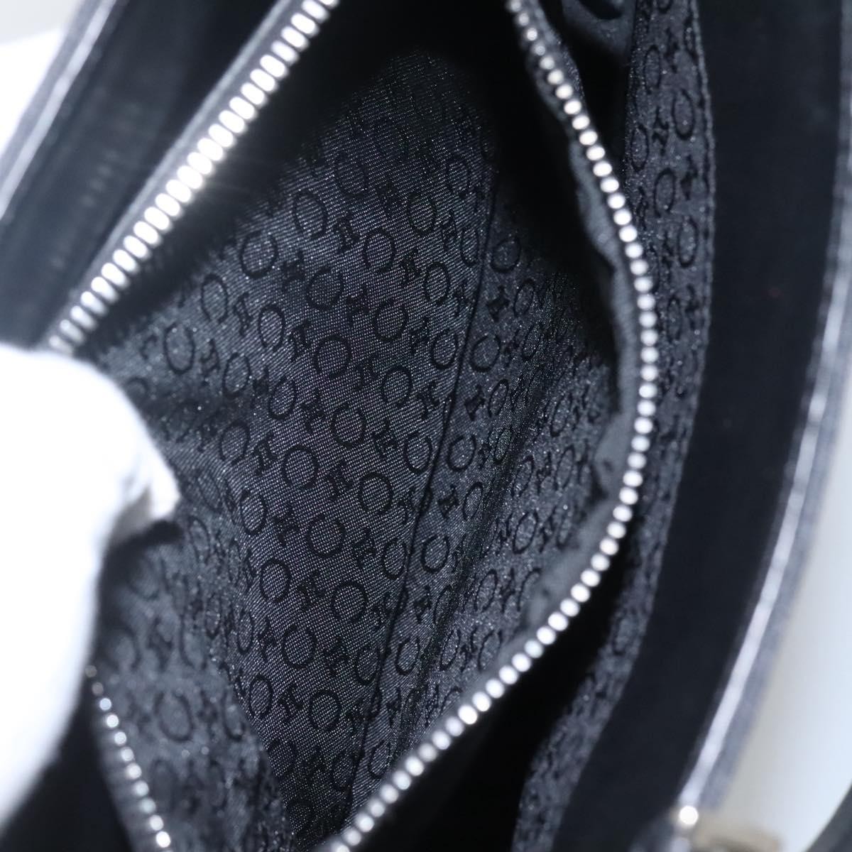 CELINE C Macadam Canvas Hand Bag Black Auth sw213