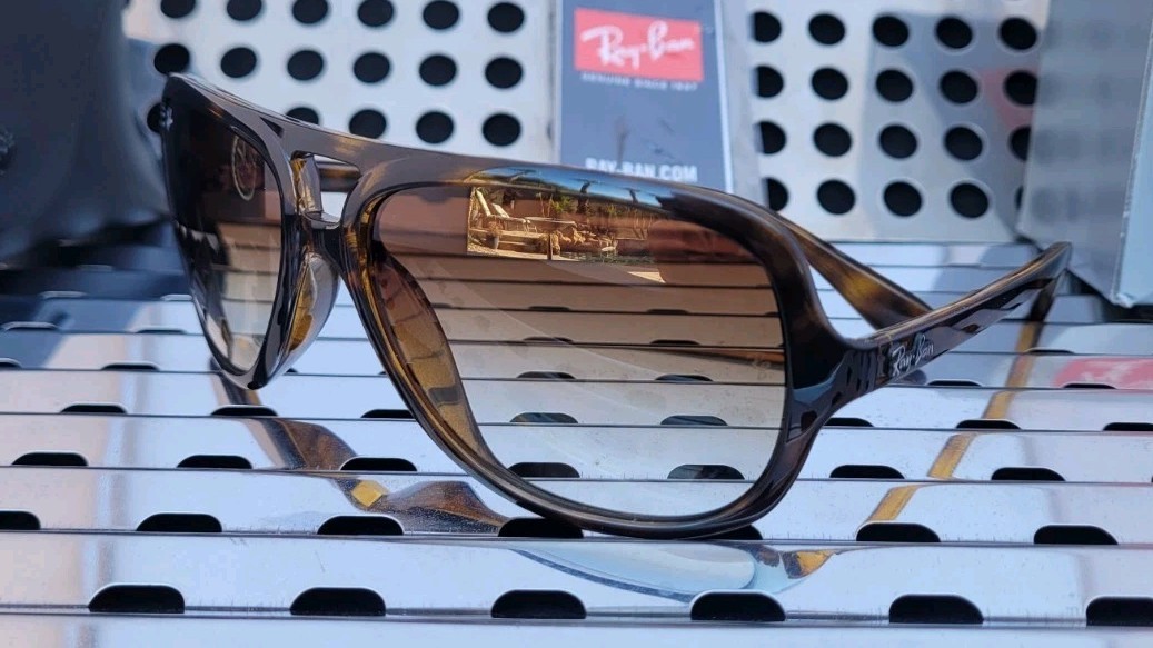New Ray Ban RB4162 Aviator Sunglasses Light Havana w/59mm Clear Gradient Brown