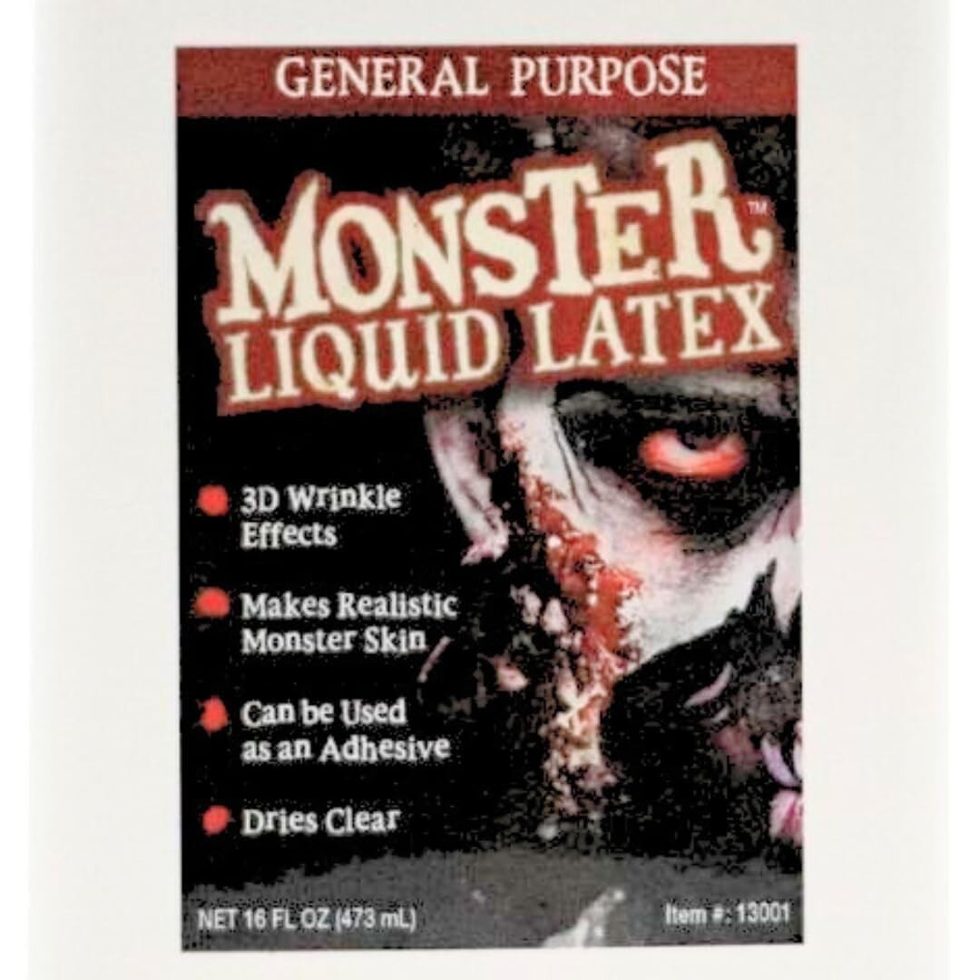 Monster Liquid Latex – Dries CLEAR – Creates Zombie Skin and FX
