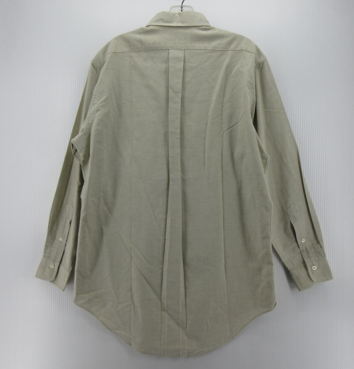 VINTAGE Ralph Lauren Shirt Men 15 1/2 Beige Oxford Cloth OCBD Flesh Pony Preppy