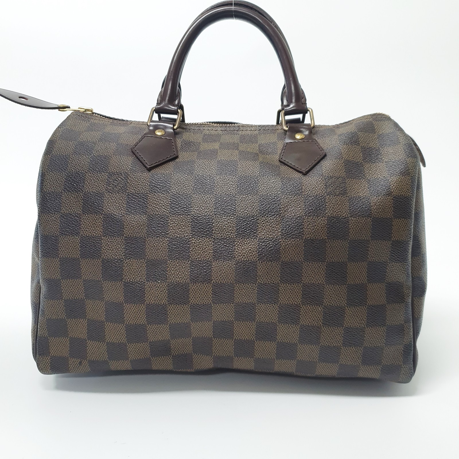 Authentic Louis Vuitton Speedy 30 Damier Ebene N41531 Genuine Daily Bag CLA488