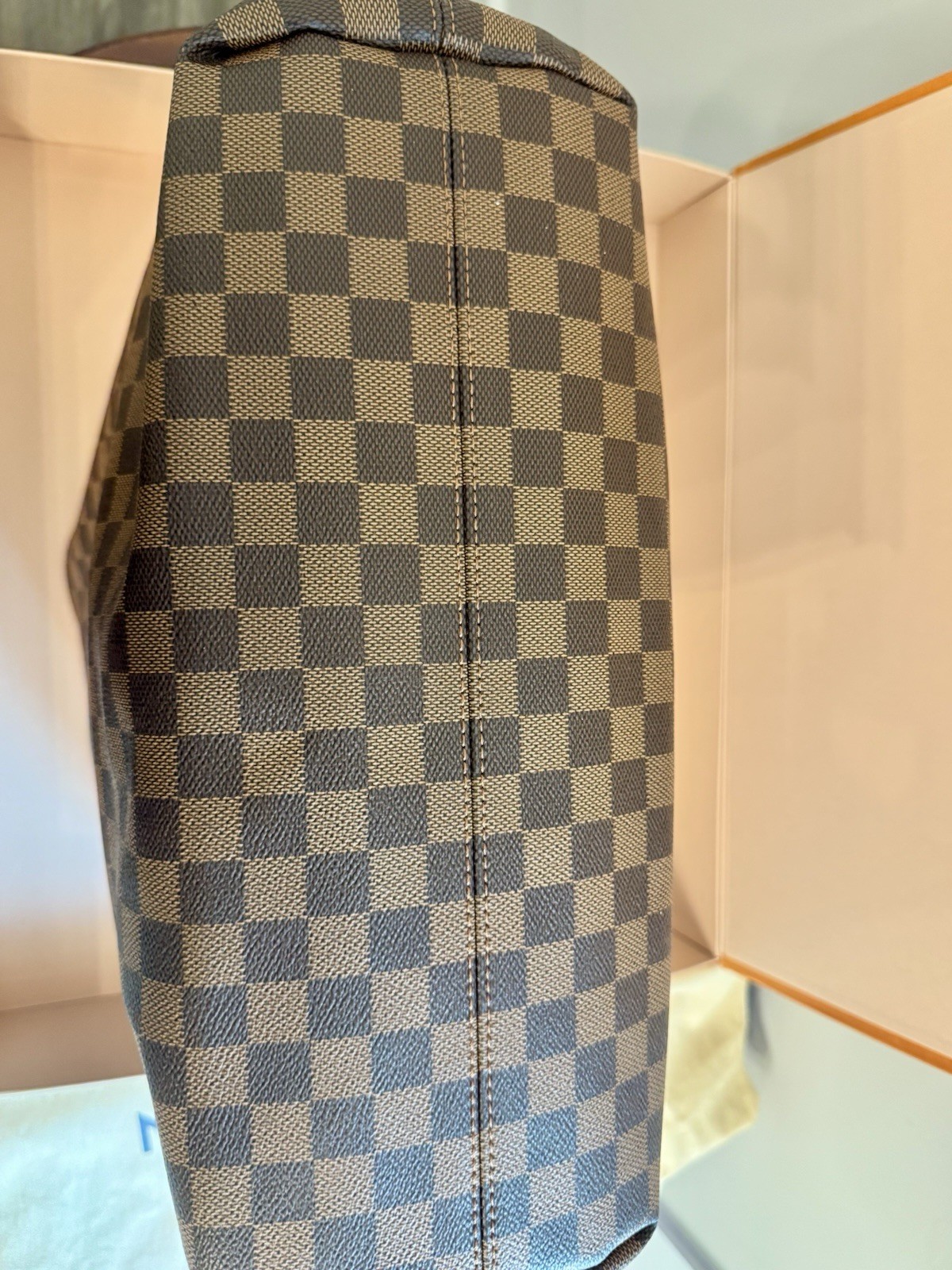 Louis Vuitton Graceful MM Damier Brown Shoulder Bag w/ Box Dust Bag Tag